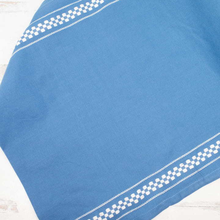 16 inch Cotton Toweling - Waffle Check in Blue (MD920331)