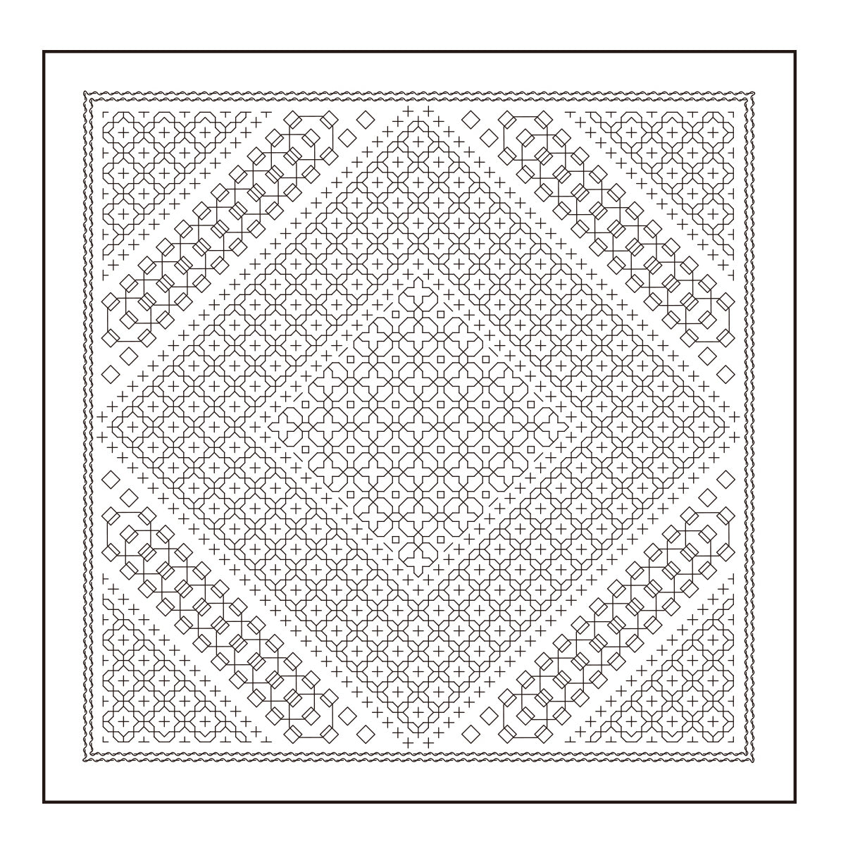 Mixed Style Sashiko Stitching Sampler - Morning Glory (1109