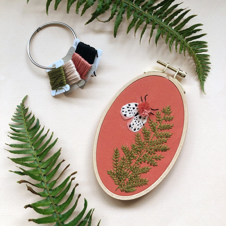 Moth & Fern Embroidery Kit