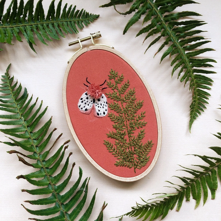 Moth & Fern Embroidery Kit