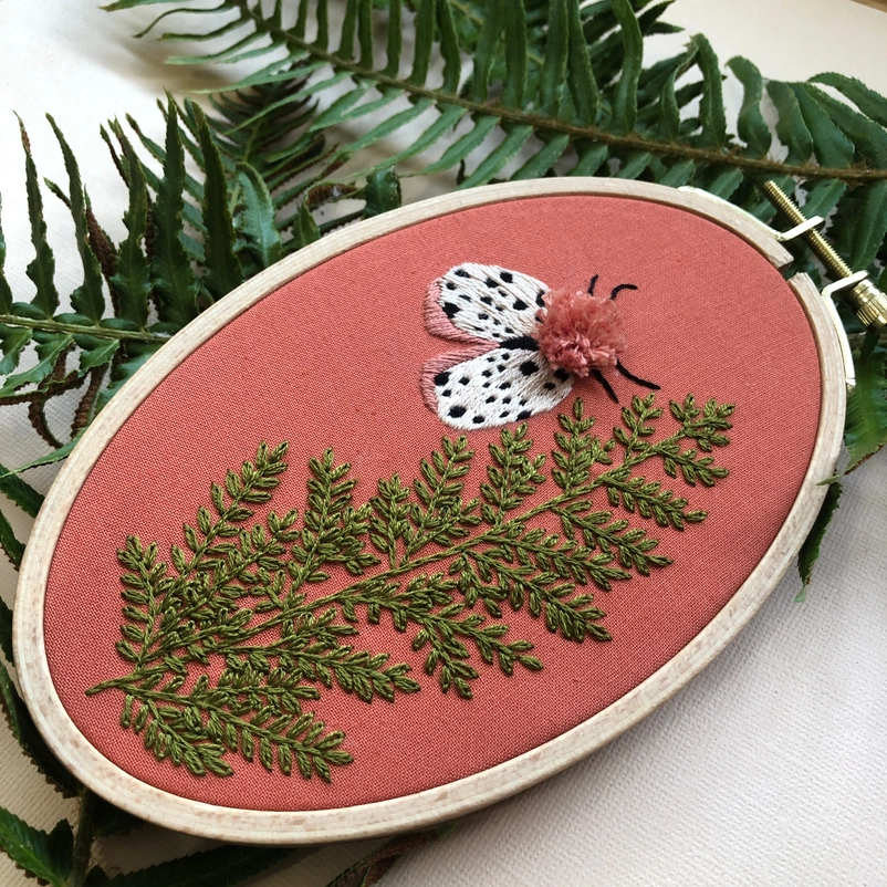 Moth & Fern Embroidery Kit