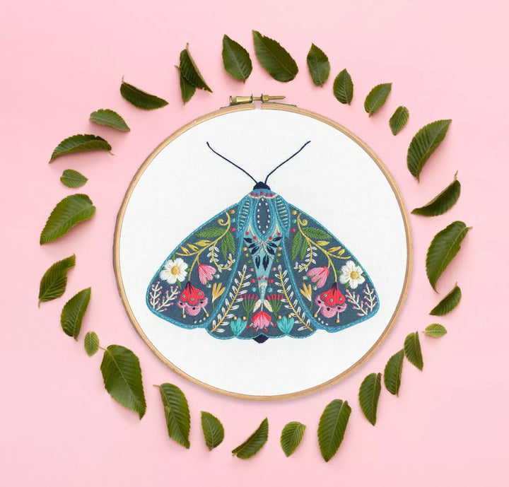 Pollen Embroidery Kit by Ally Gore - Moth