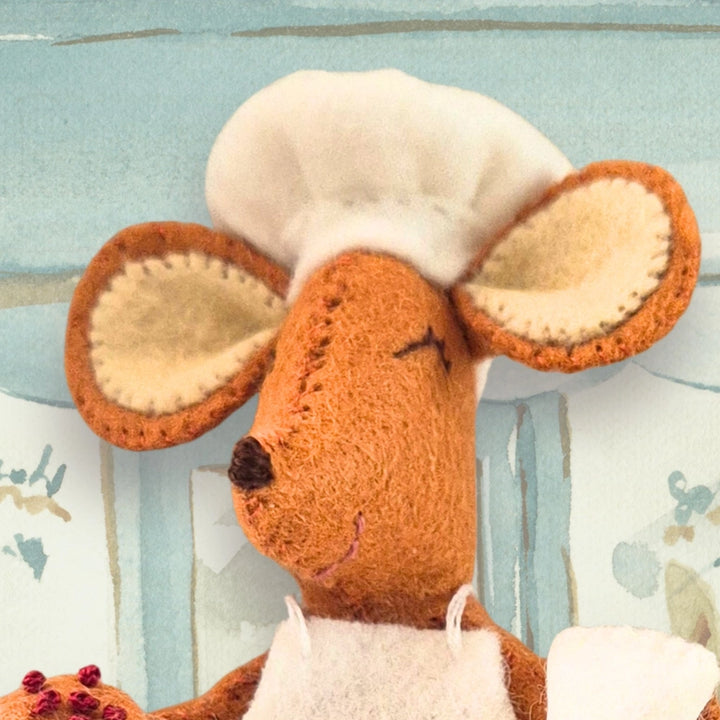 Little Mouse The Baker Felt Embroidery Kit