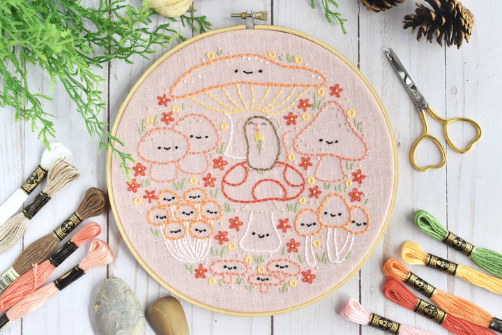 PDF Pattern - Mushroom Merriment Embroidery Pattern