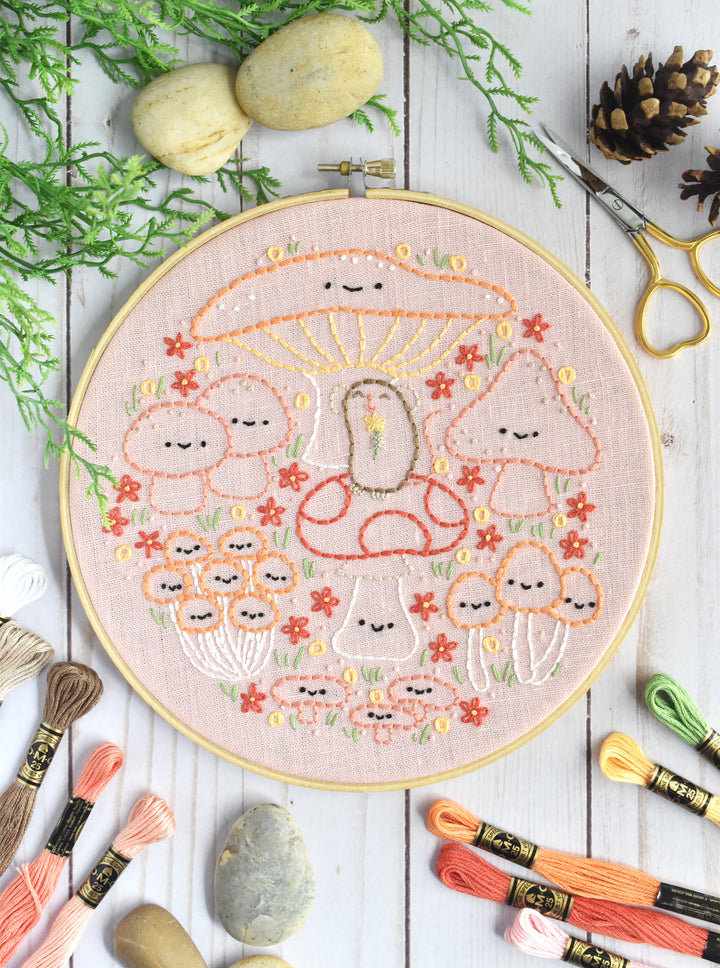 PDF Pattern - Mushroom Merriment Embroidery Pattern