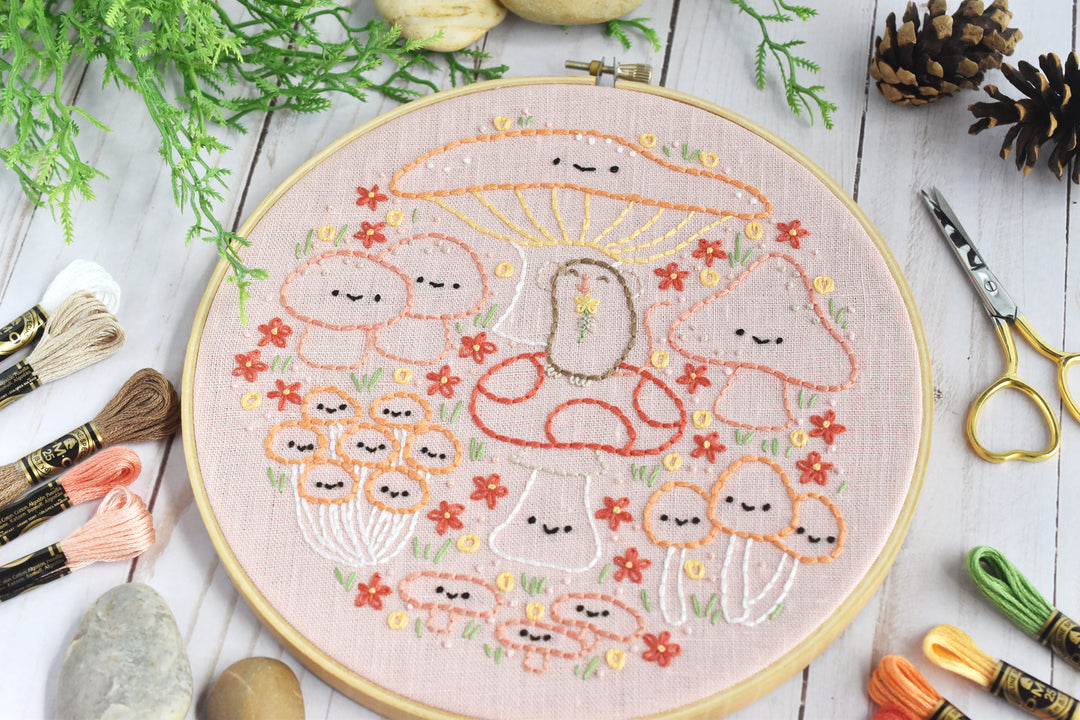 PDF Pattern - Mushroom Merriment Embroidery Pattern