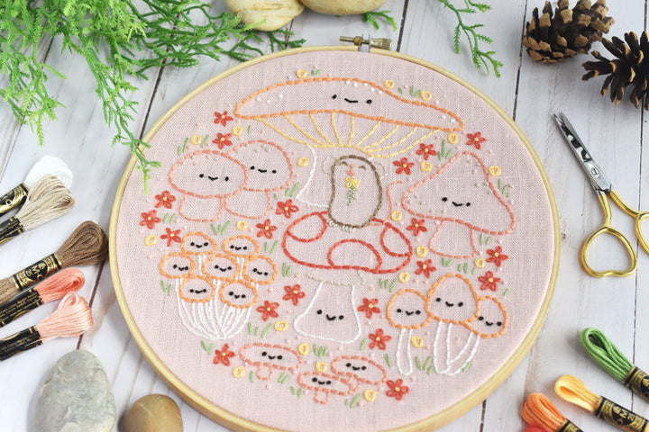 PDF Pattern - Mushroom Merriment Embroidery Pattern