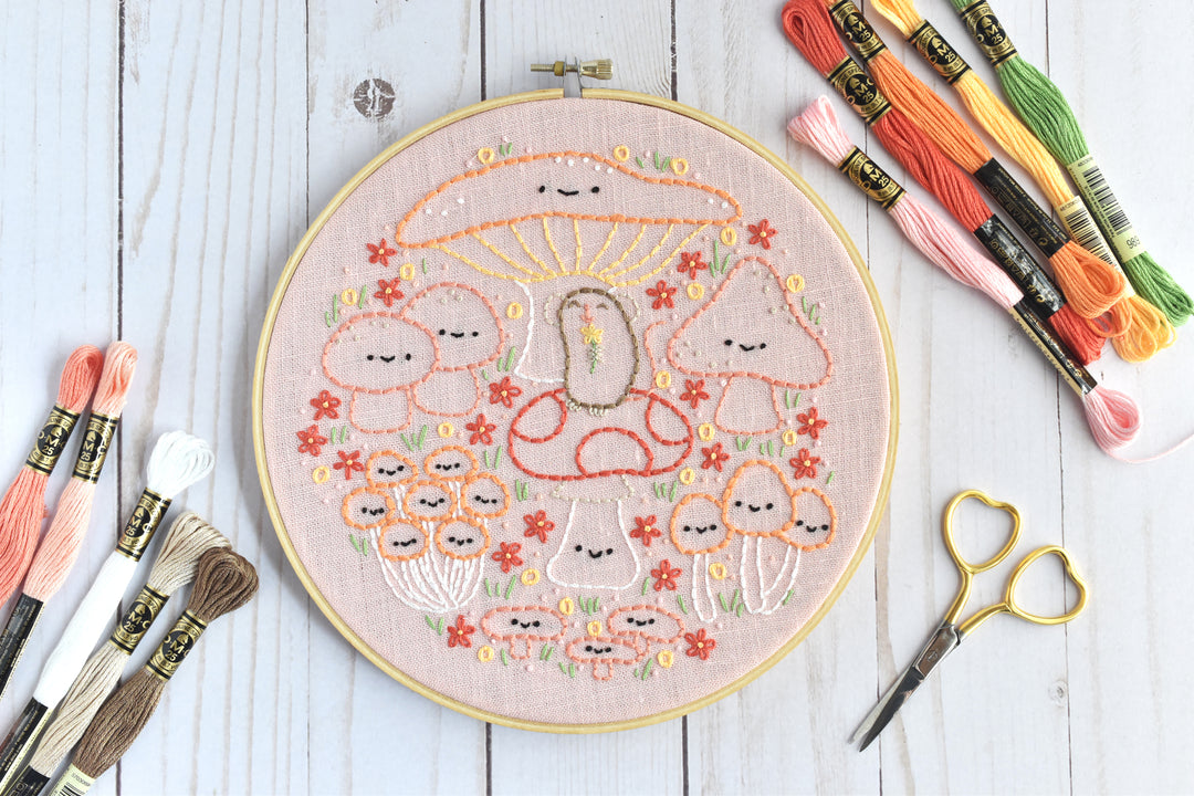 PDF Pattern - Mushroom Merriment Embroidery Pattern