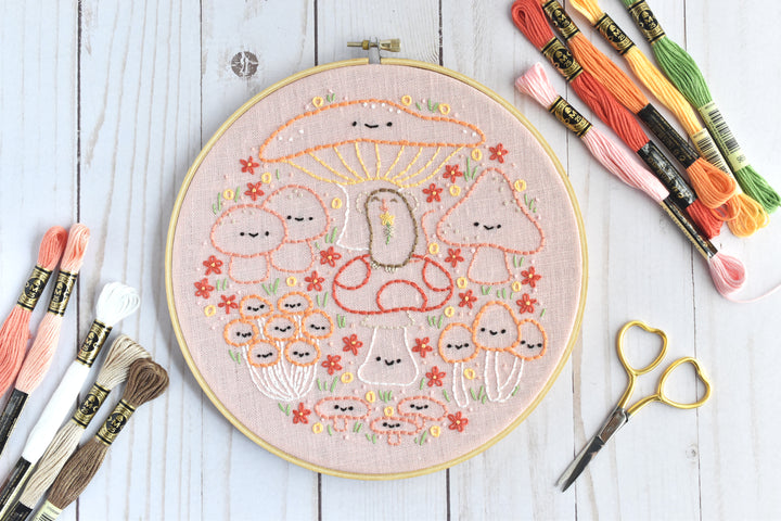 PDF Pattern - Mushroom Merriment Embroidery Pattern