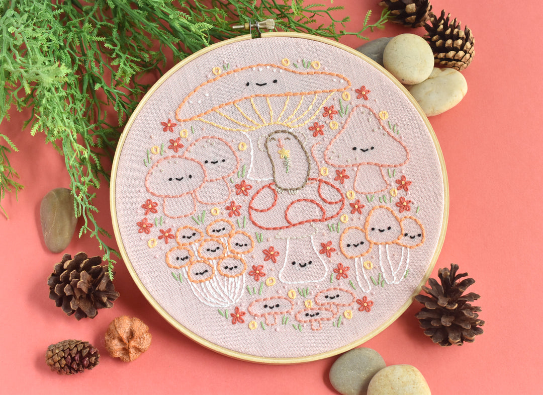 PDF Pattern - Mushroom Merriment Embroidery Pattern