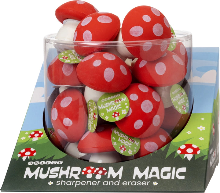 Mushroom Pencil Sharpener & Eraser