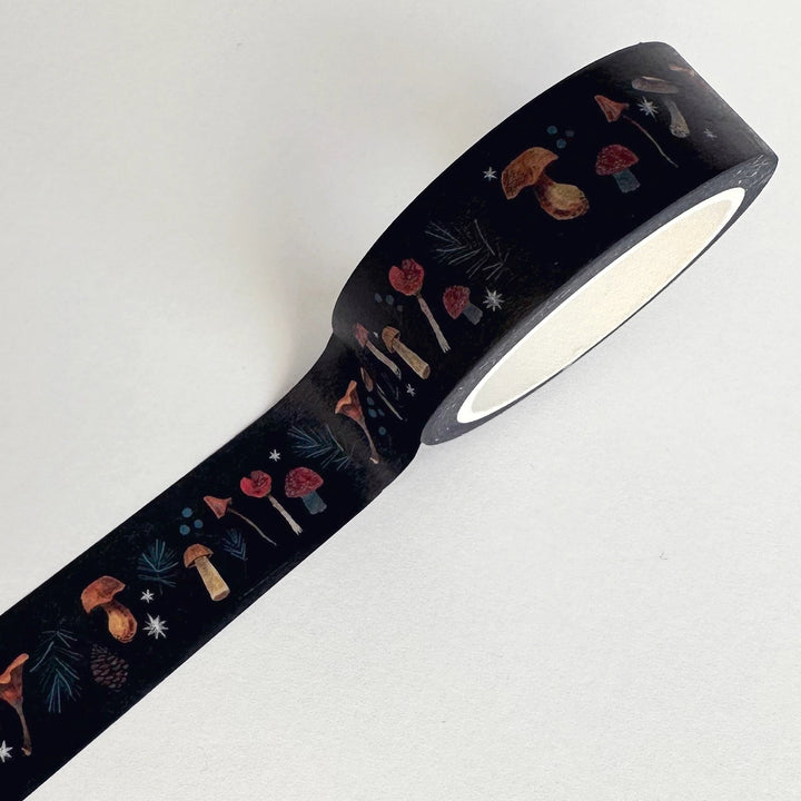 Decorative tape with nature-themed design on a white background