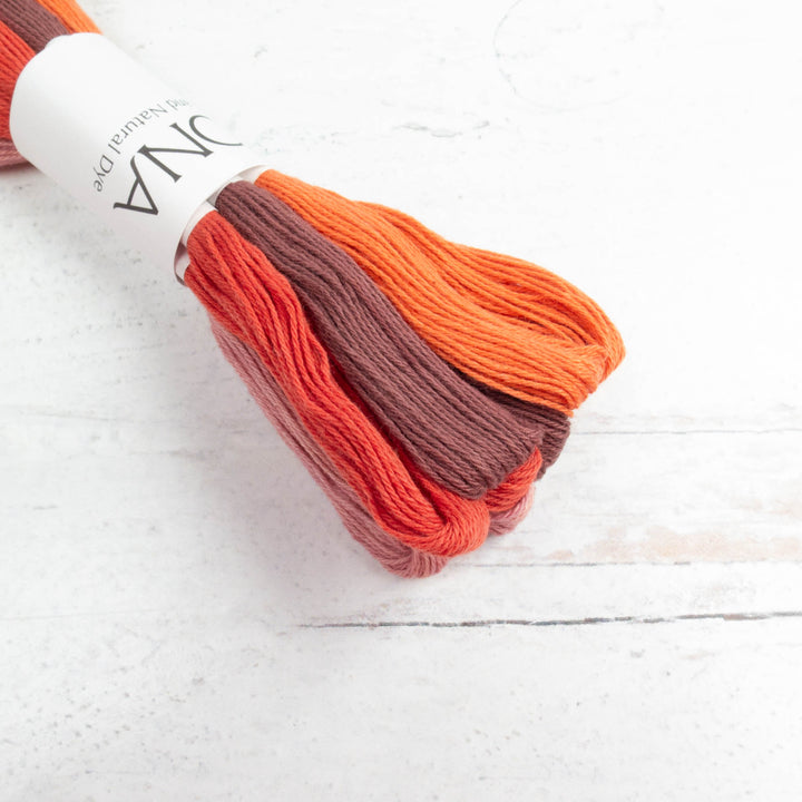 Natural Dyed Sashiko Thread Bundle - ROOTS (8 Mini-Skeins)
