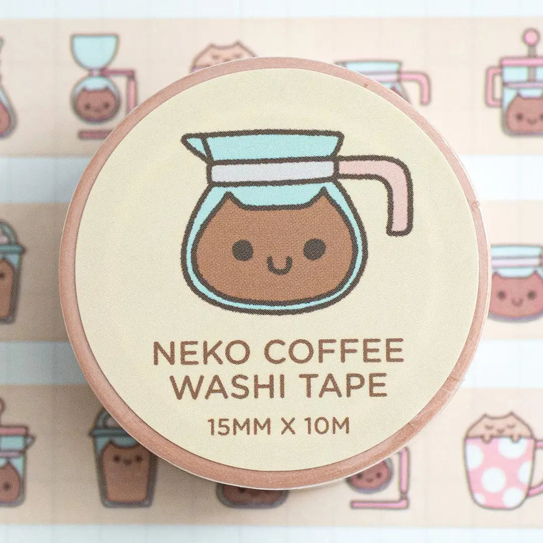 Neko Coffee Washi Tape