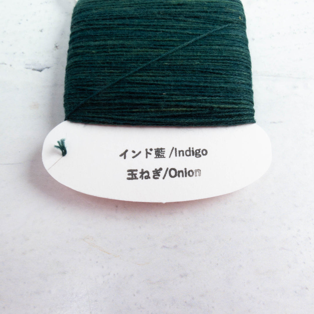 Natural Dyed Japanese Sashiko Thread - Indigo/Onion 4 (120)