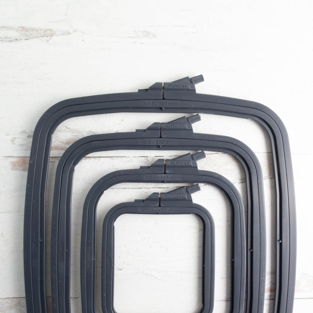 Dark Gray Square Plastic Embroidery Hoops