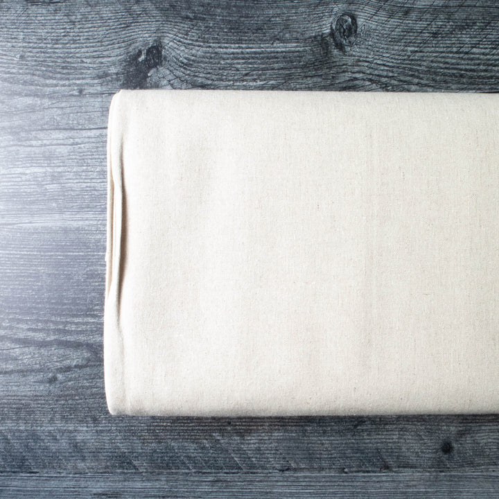 Japanese Linen Cotton (55/45) Blend Medium Weight Fabric - Natural