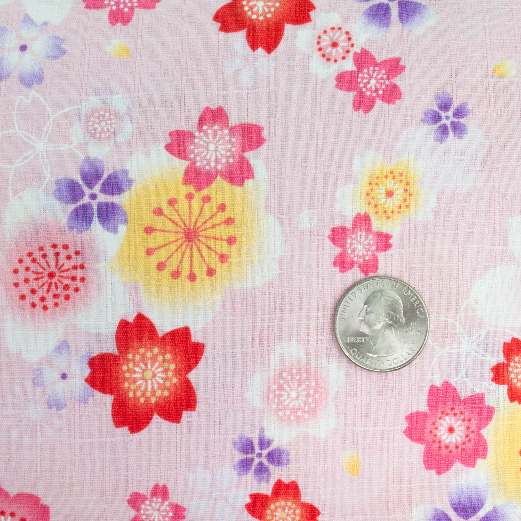 Kokka Dobby :: Pink Cherry Blossom Yukata (KK103A) – Snuggly Monkey