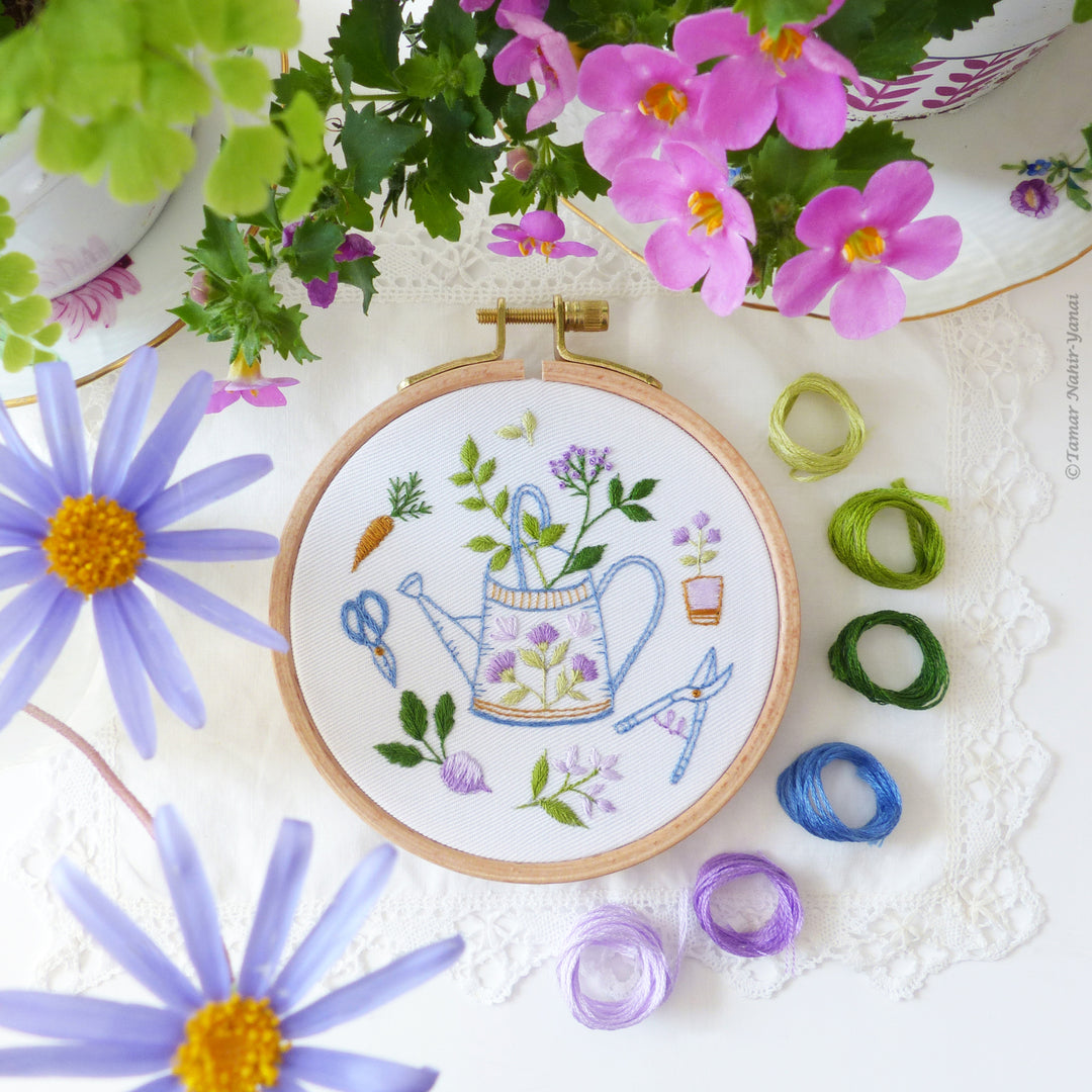 Garden Tools Embroidery Kit