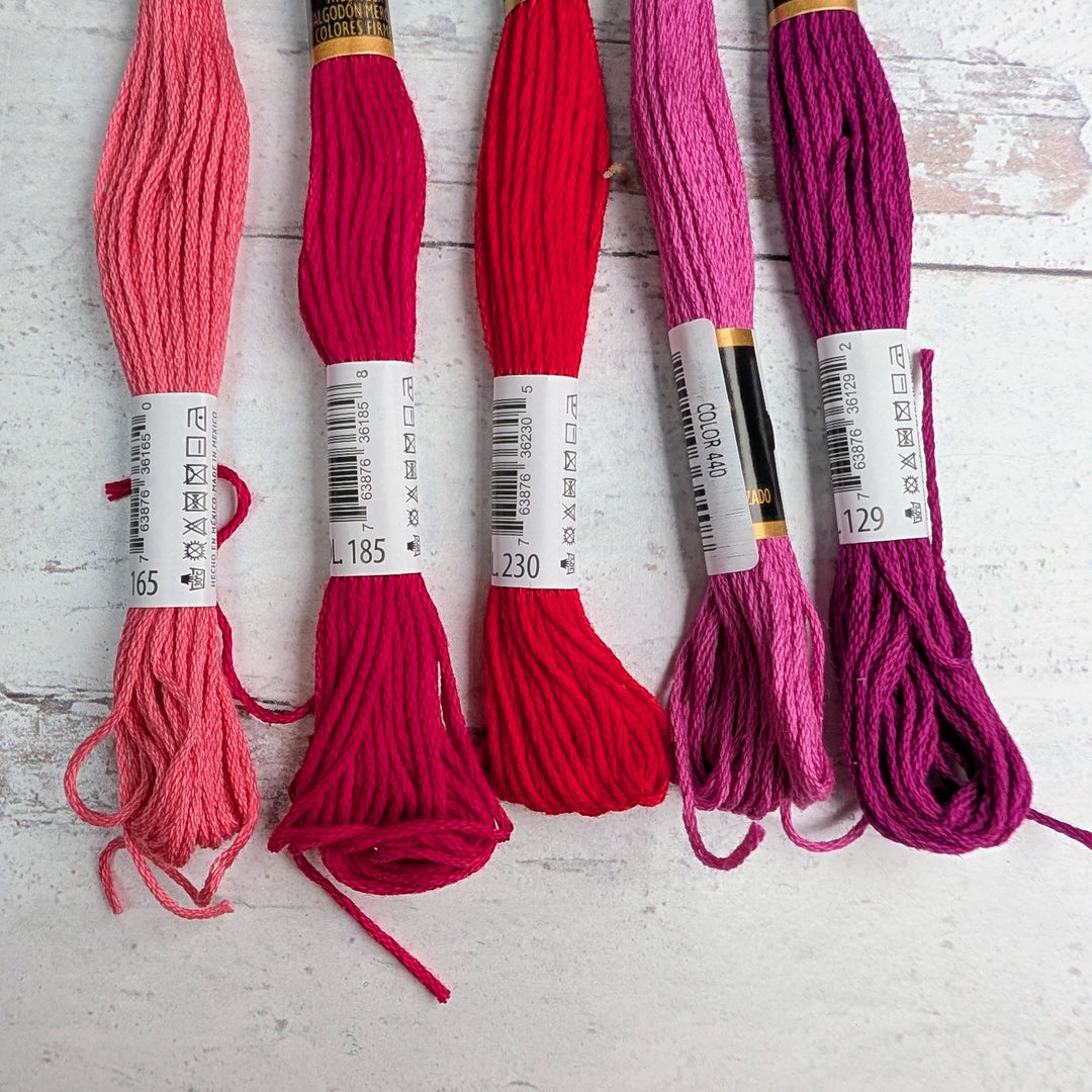 Hilo Vela El Globo Embroidery Thread (8m Skeins) - Coral Bougainvillea