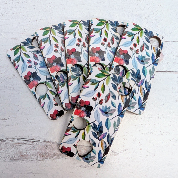 Leafy Flowers Wooden Floss Drop (6 pk)