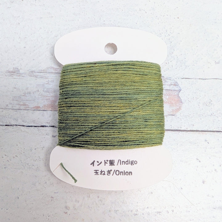 Natural Dyed Japanese Sashiko Thread - Indigo/Onion 2 (118)