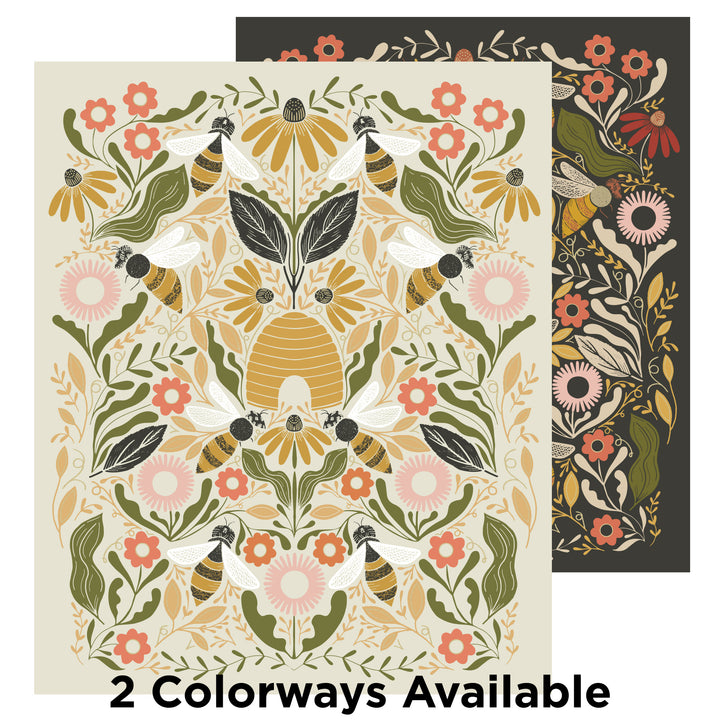 Gingiber Bee Garden Panel (2 Colorways Available)