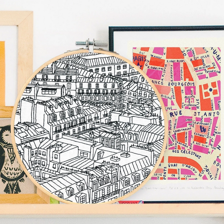 Paris Rooftops Embroidery Kit