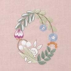 Japanese Embroidery Kit - Rabbit Wreath