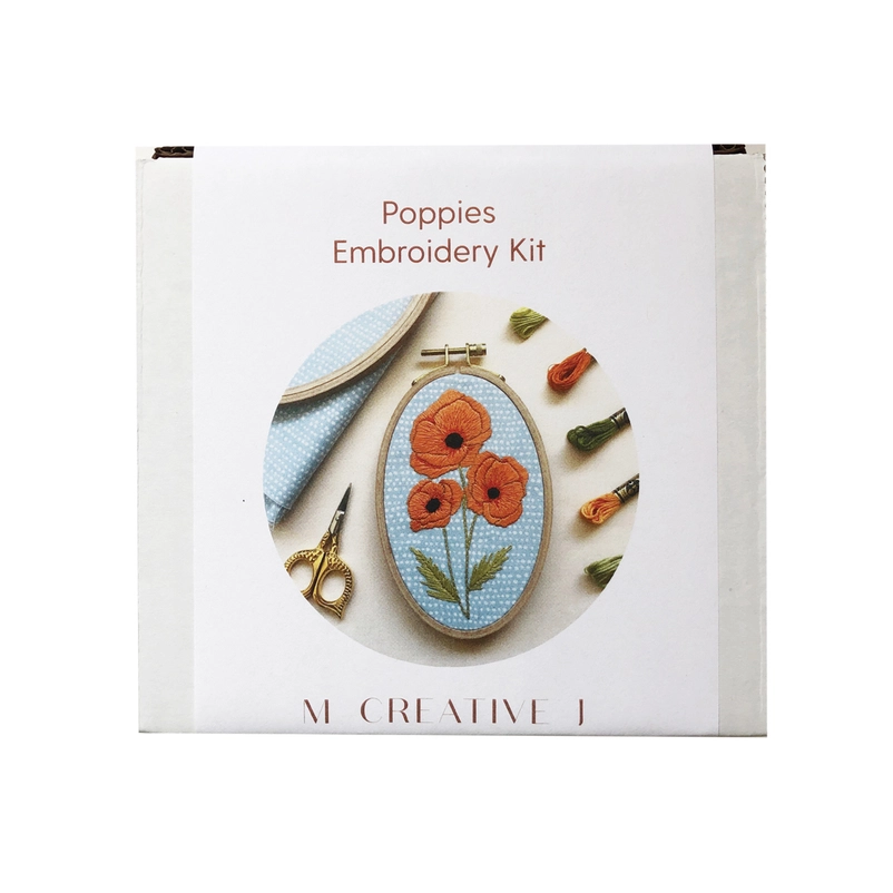 Poppies Intermediate Embroidery Kit