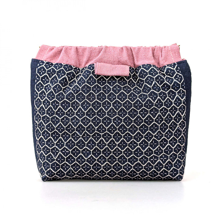 Kuguri-sashi Sashiko Flex Frame Purse Kit (Navy)