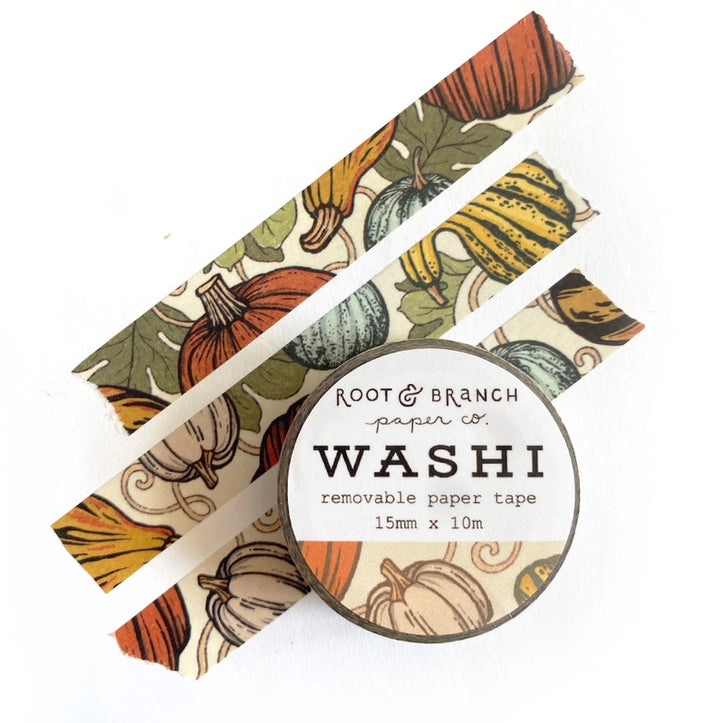 Pumpkin + Gourds Fall Washi Tape