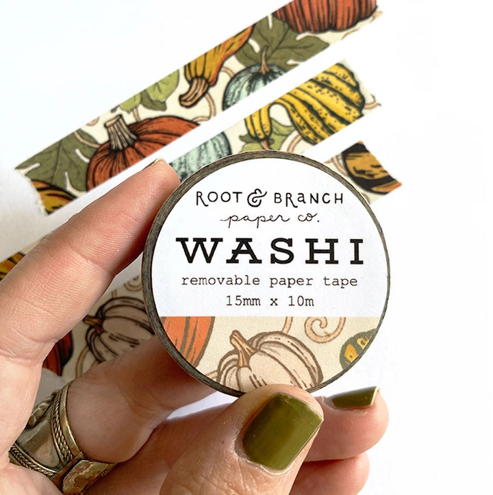 Pumpkin + Gourds Fall Washi Tape