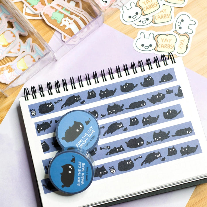 Sumi the Cat Washi Tape