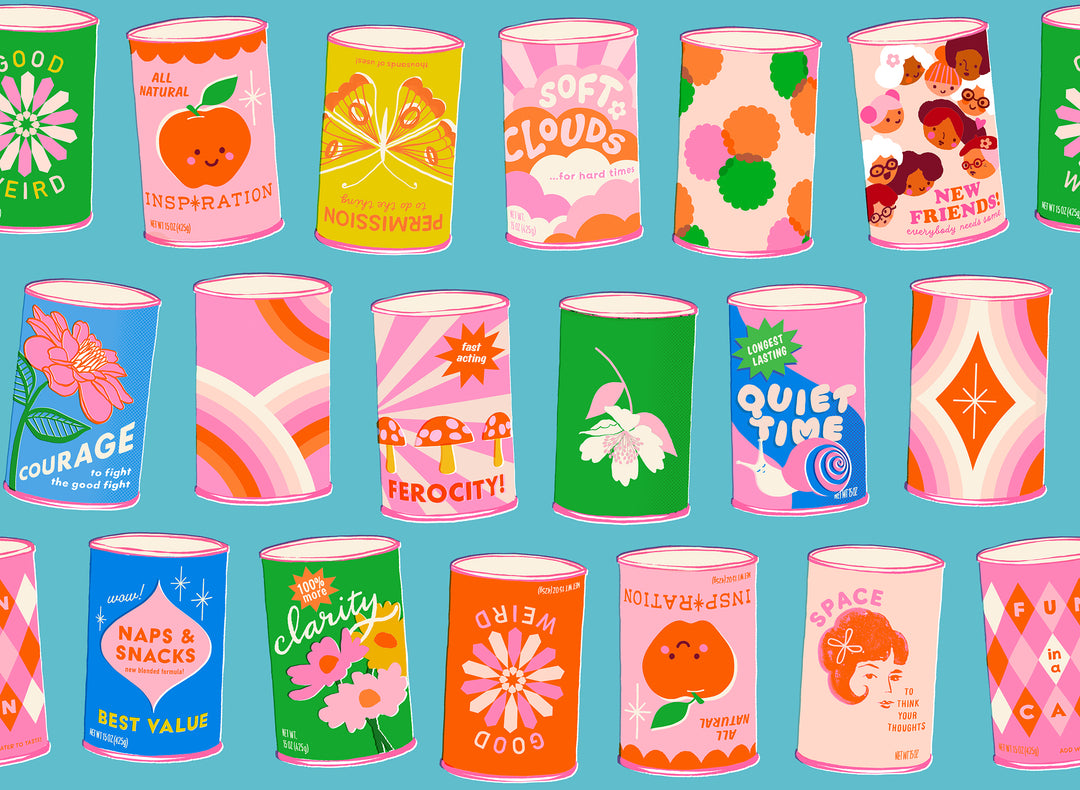 Ruby Star Society SPARKLE MART - Food Cans on Teal (RS0116 14)
