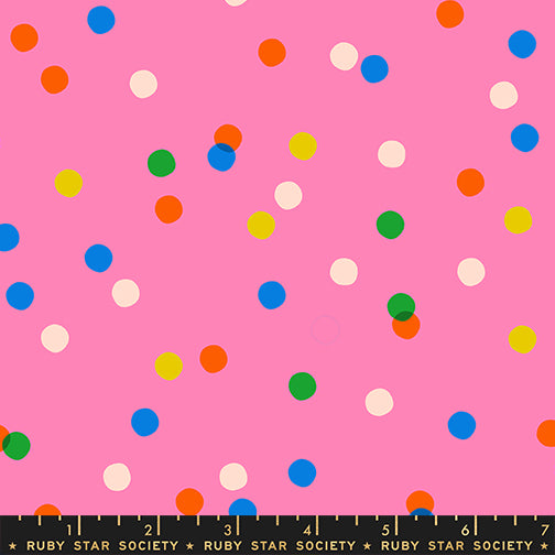 Ruby Star Society SPARKLE MART - Colorful Dots on Pink (RS0123 16)