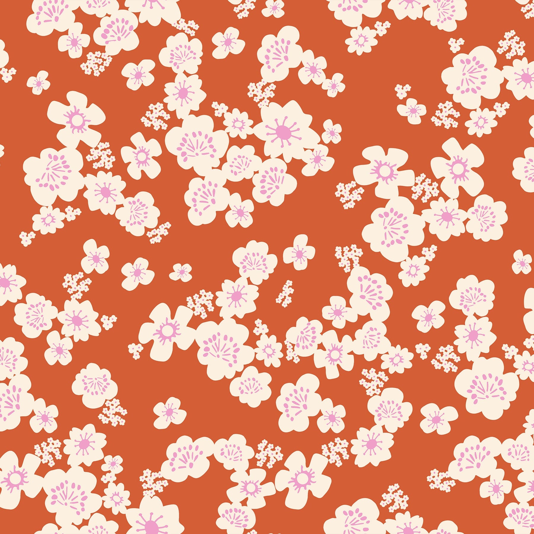 Ruby Star Society Paper Cuts 2 - Cherry Blossoms on Persimmon
