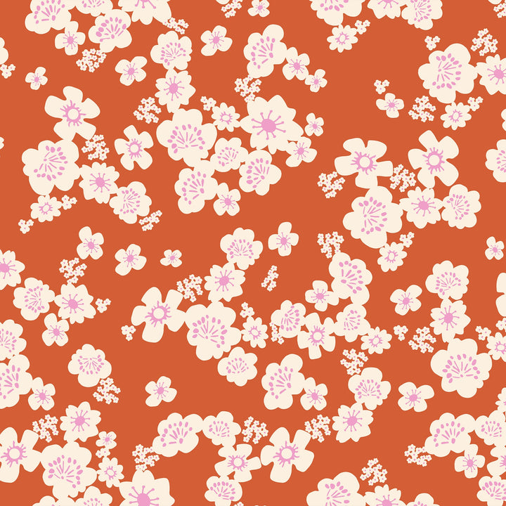 Ruby Star Society Paper Cuts 2 - Cherry Blossoms on Persimmon (RS1110 16)