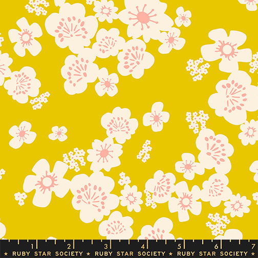 Ruby Star Society Papercuts 2 Sakura on Yellow Double Gauze (RS1128 13DG)