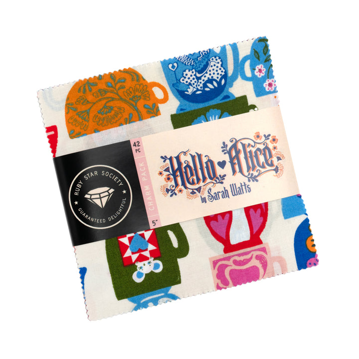 5" Cotton Fabric Charm Pack - Ruby Star Society Hello Alice