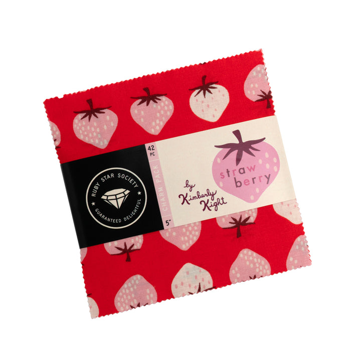 5" Cotton Fabric Charm Pack - Ruby Star Society Strawberry