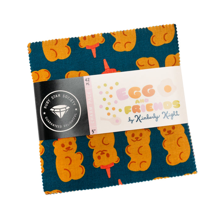 5" Cotton Fabric Charm Pack - Egg and Friends