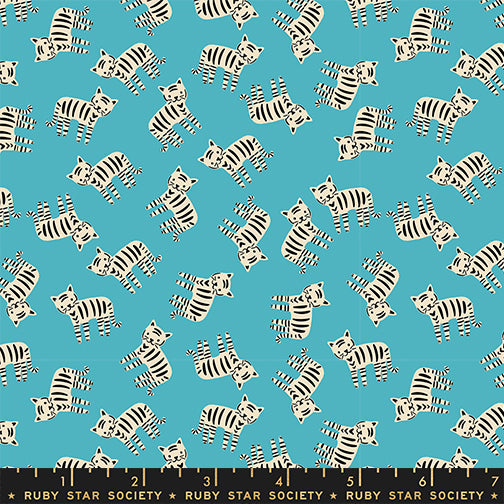 Ruby Star Society 1-800-Calico - Tigers on Turquoise (RS416614)