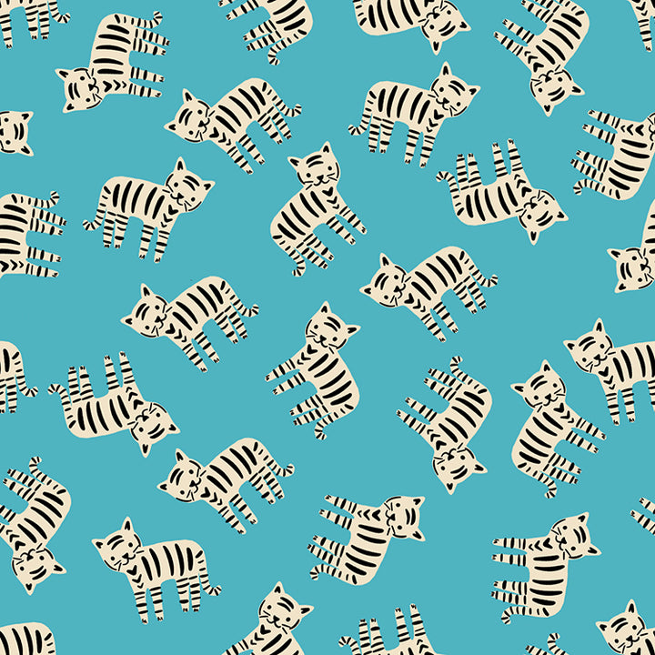 Ruby Star Society 1-800-Calico - Tigers on Turquoise (RS416614)