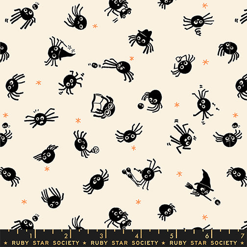 Ruby Star Society FREAKY FAMILIARS - Spiders on Natural (RSS5191-11)