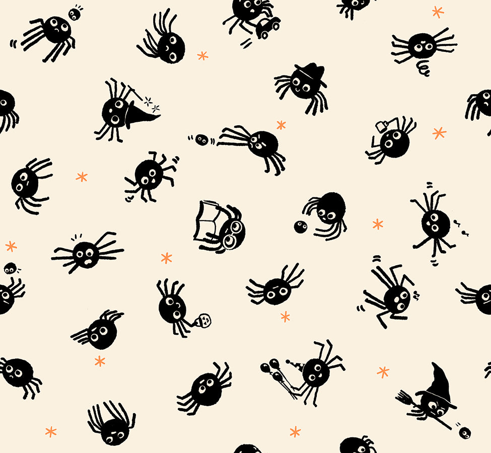 Ruby Star Society FREAKY FAMILIARS - Spiders on Natural (RSS5191-11)