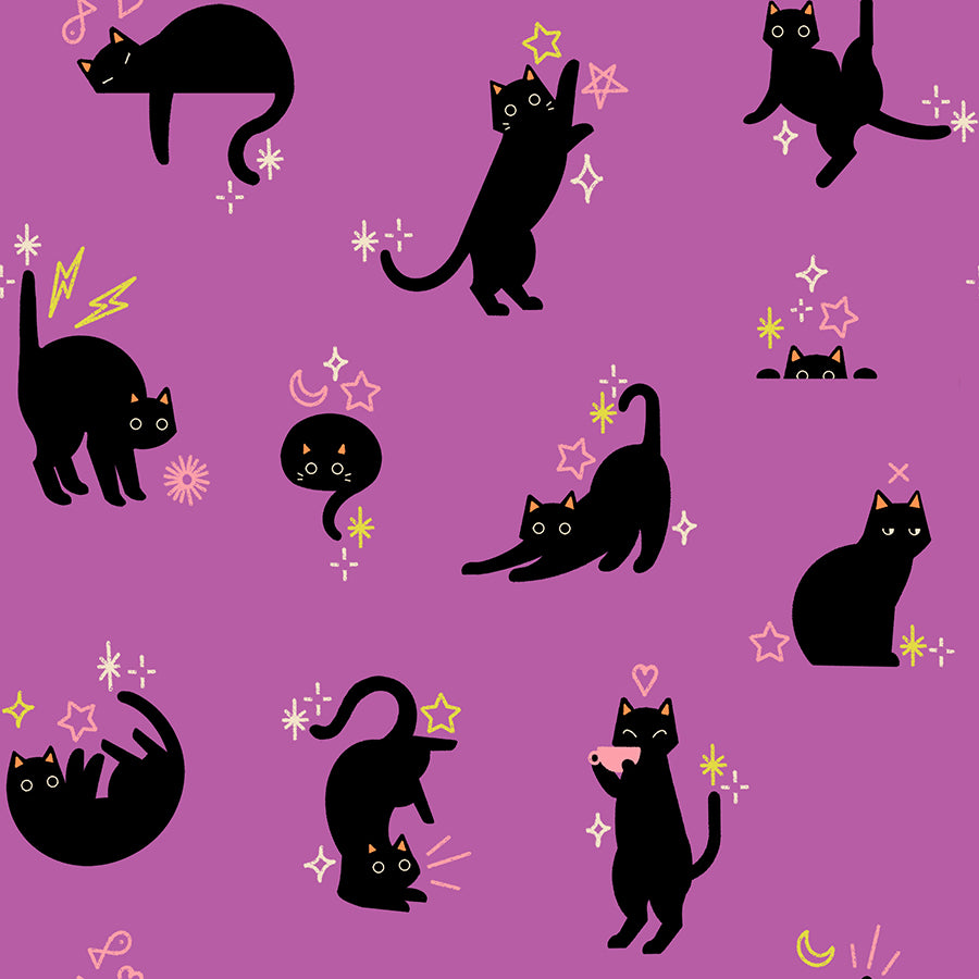 Ruby Star Society FREAKY FAMILIARS - Black Cats on Witchy (RSS5193-13)