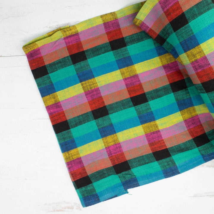 16 inch Cotton Toweling - RSS Sunshine Rainbow Plaid (RS4142 11)