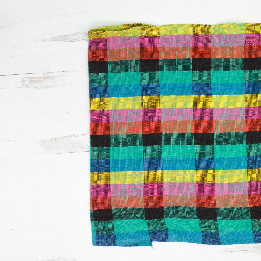 16 inch Cotton Toweling - RSS Sunshine Rainbow Plaid (RS4142 11)