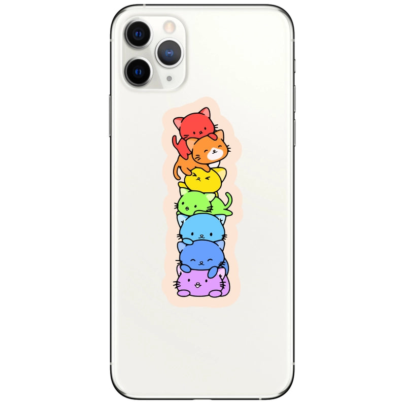 Rainbow Cat Stack Vinyl Sticker